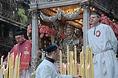 Festa di Sant Agata   procession of Devoti with the golden statue of the saint 